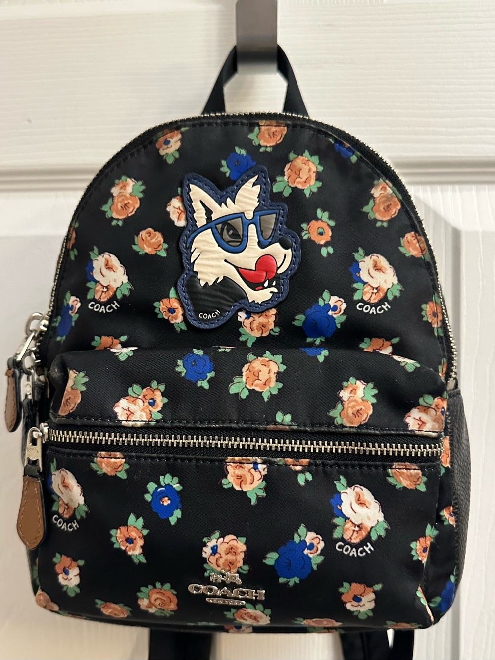 Coach Charlie Tea Rose Floral Printed Mini Backpack